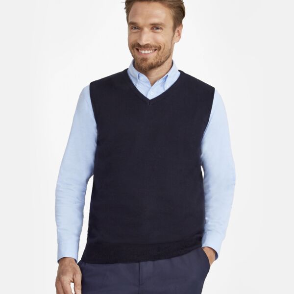 SOL'S Unisex Gentlemen Sleeveless Cotton Acrylic V Neck Sweater Thumbnail